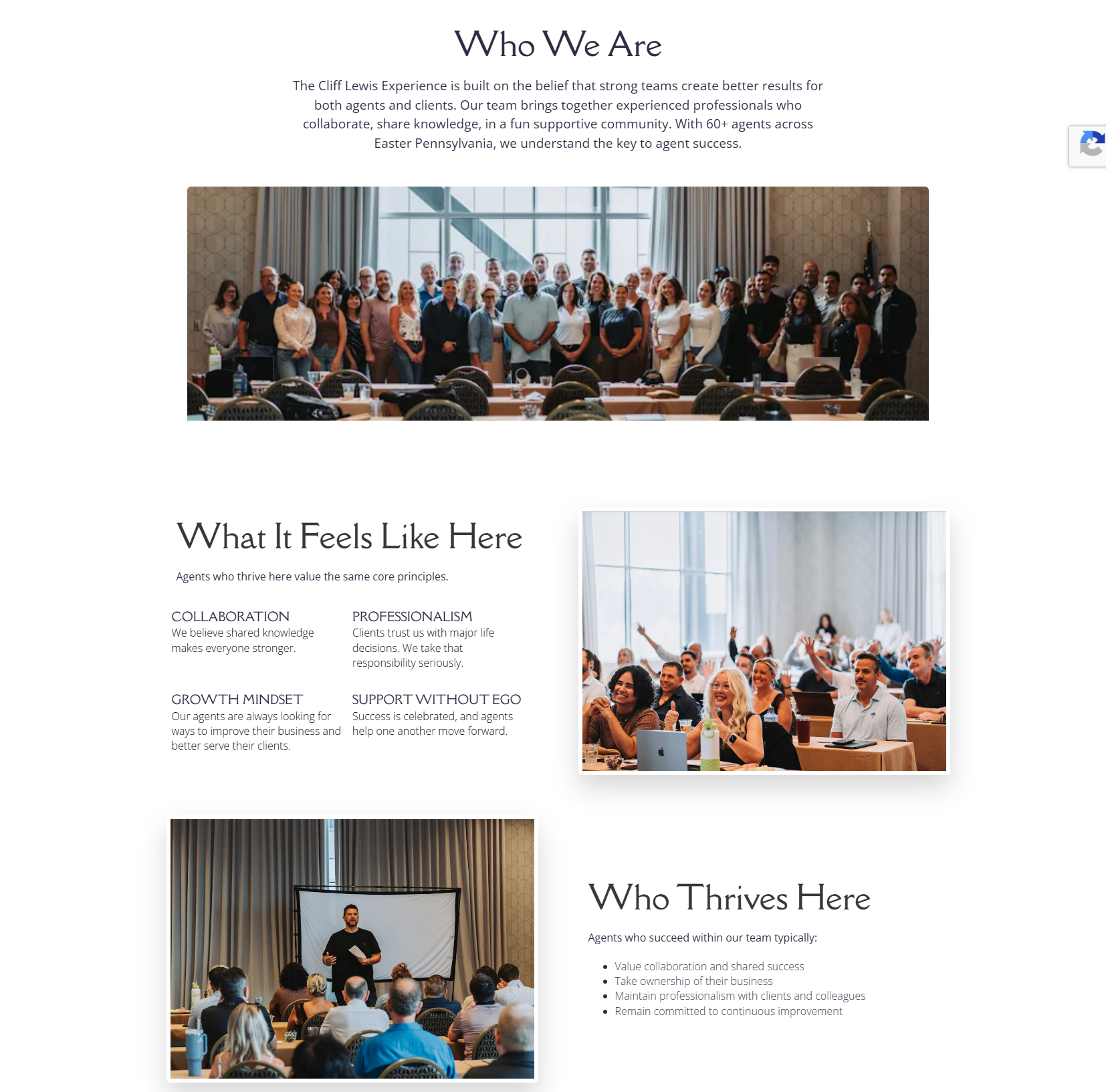 Careers with CLE Our Team page